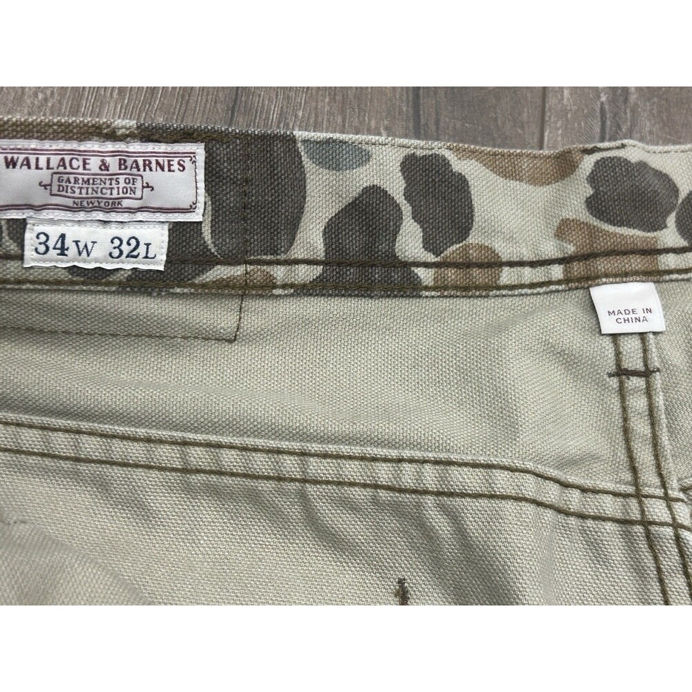 Wallace Barnes Duck Camo Pants Mens 34x30 Canvas Carpenter AB249 - Picture 3 of 11